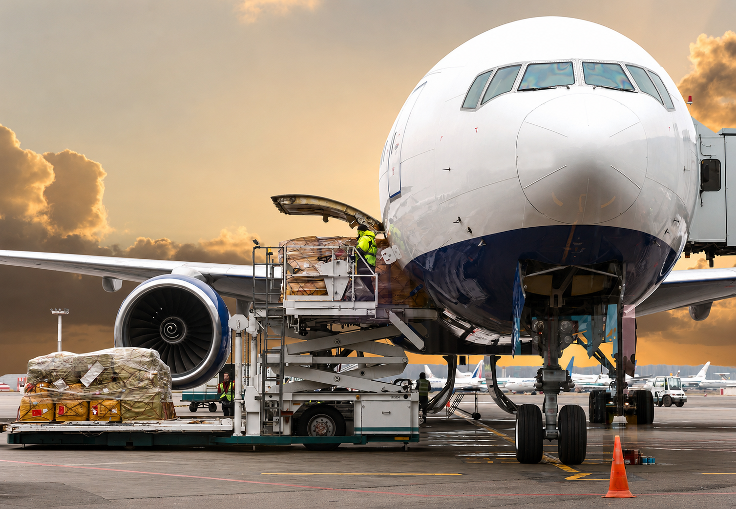 Air freight cargo plane