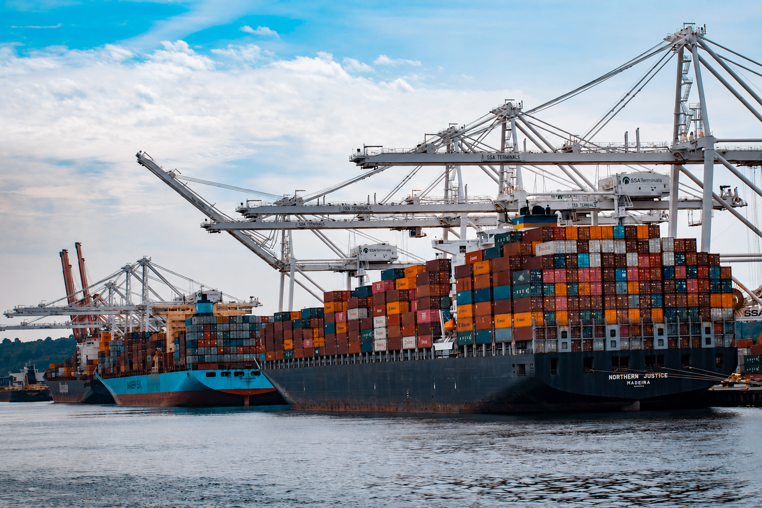 Port operations and container logistics