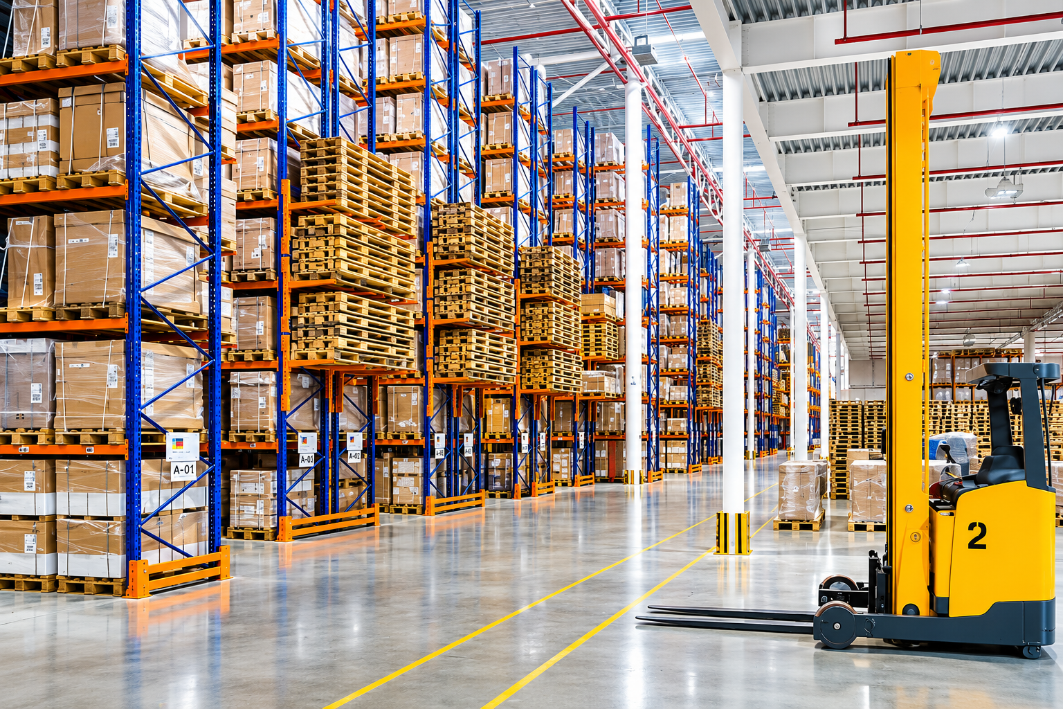 Modern warehouse storage and distribution facility